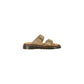 Dr. Martens Beige Leather Flat Sandals
