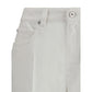 Brunello Cucinelli White Cotton Cropped Jeans