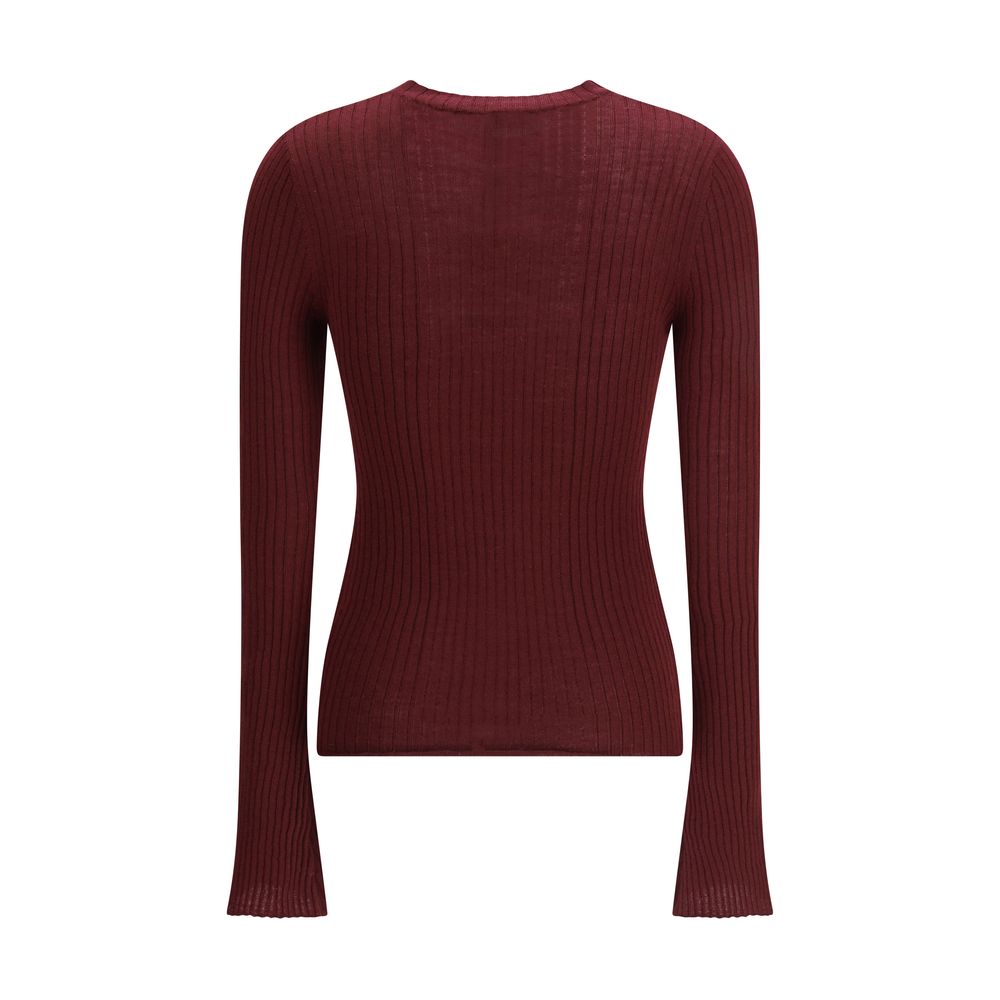 Cruna Bordeaux Wool Sweatshirt