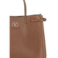 Valentino Garavani Brown Calf Leather Bos Taurus Shoulder Bag