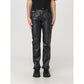 Versace Jeans Black Leather Casual Pants