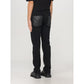 Versace Jeans Black Leather Casual Pants