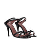 Premiata Black Leather Stiletto Heel Sandals