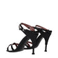 Premiata Black Leather Stiletto Heel Sandals