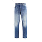 Diesel Blue Cotton Slim Fit Jeans