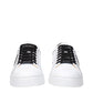Philipp Plein White Leather Low Top Sneakers