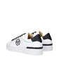 Philipp Plein White Leather Low Top Sneakers