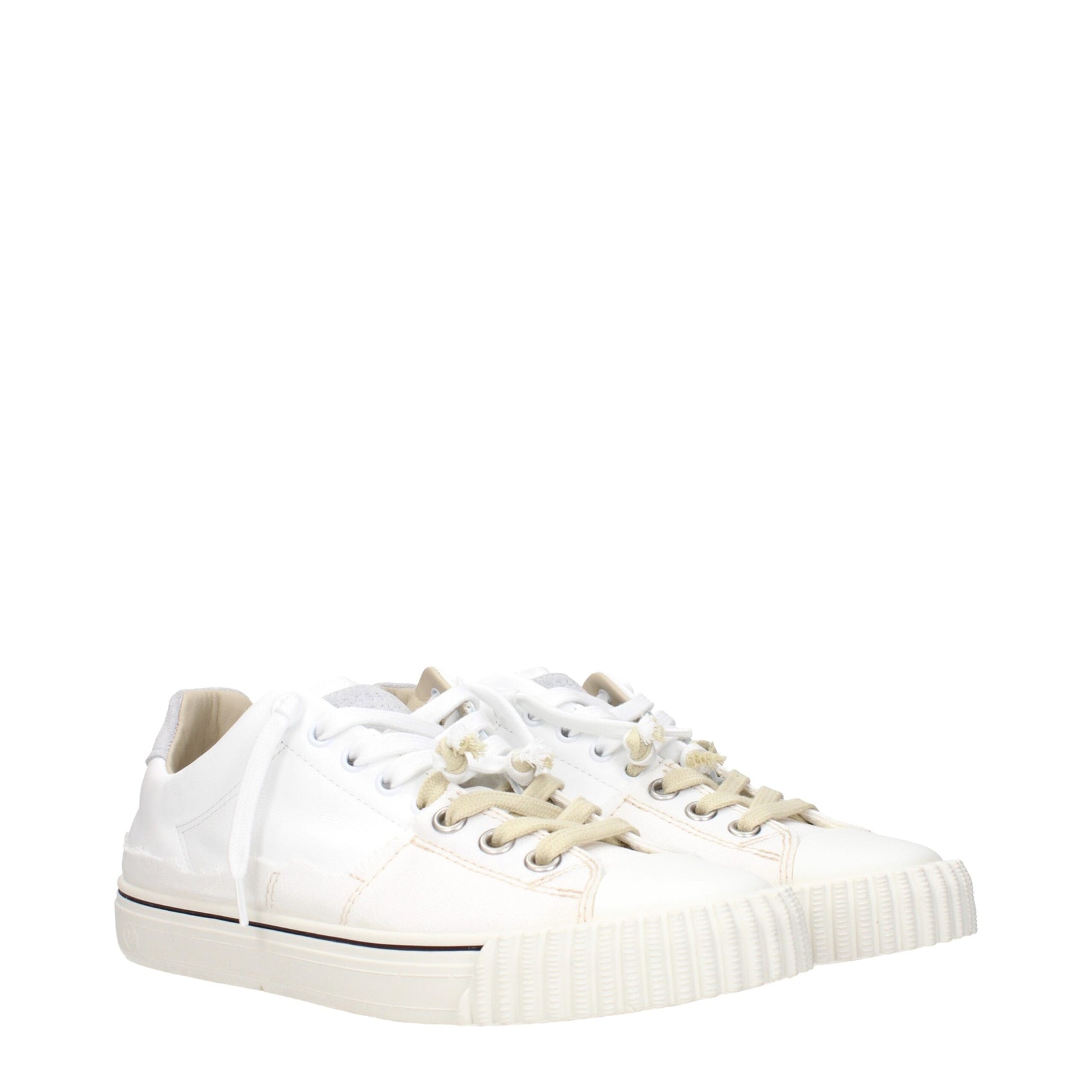 Maison Margiela White Leather Low Top Sneakers