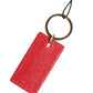 Dolce & Gabbana Red Calf Leather D&G Logo Metal Ring Keychain Keyring