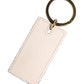Dolce & Gabbana White Calf Leather D&G Logo Metal Ring Keychain Keyring