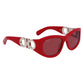 Ferragamo Red Acetate Sunglasses