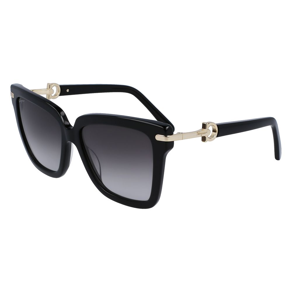 Ferragamo Black Acetate Sunglasses