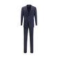 Giorgio Armani Blue Fleece Wool Two-Piece Suit