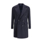 Gi Capri Blue Fleece Wool Coat