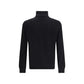 Aragona Cashmere Black Merino Wool Turtleneck