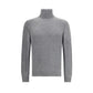 Aragona Cashmere Gray Merino Wool Turtleneck