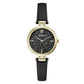 Furla Black Leather Dress Watch