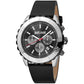 Just Cavalli Black Leather Dress Watch