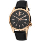 Just Cavalli Black Leather Dress Watch