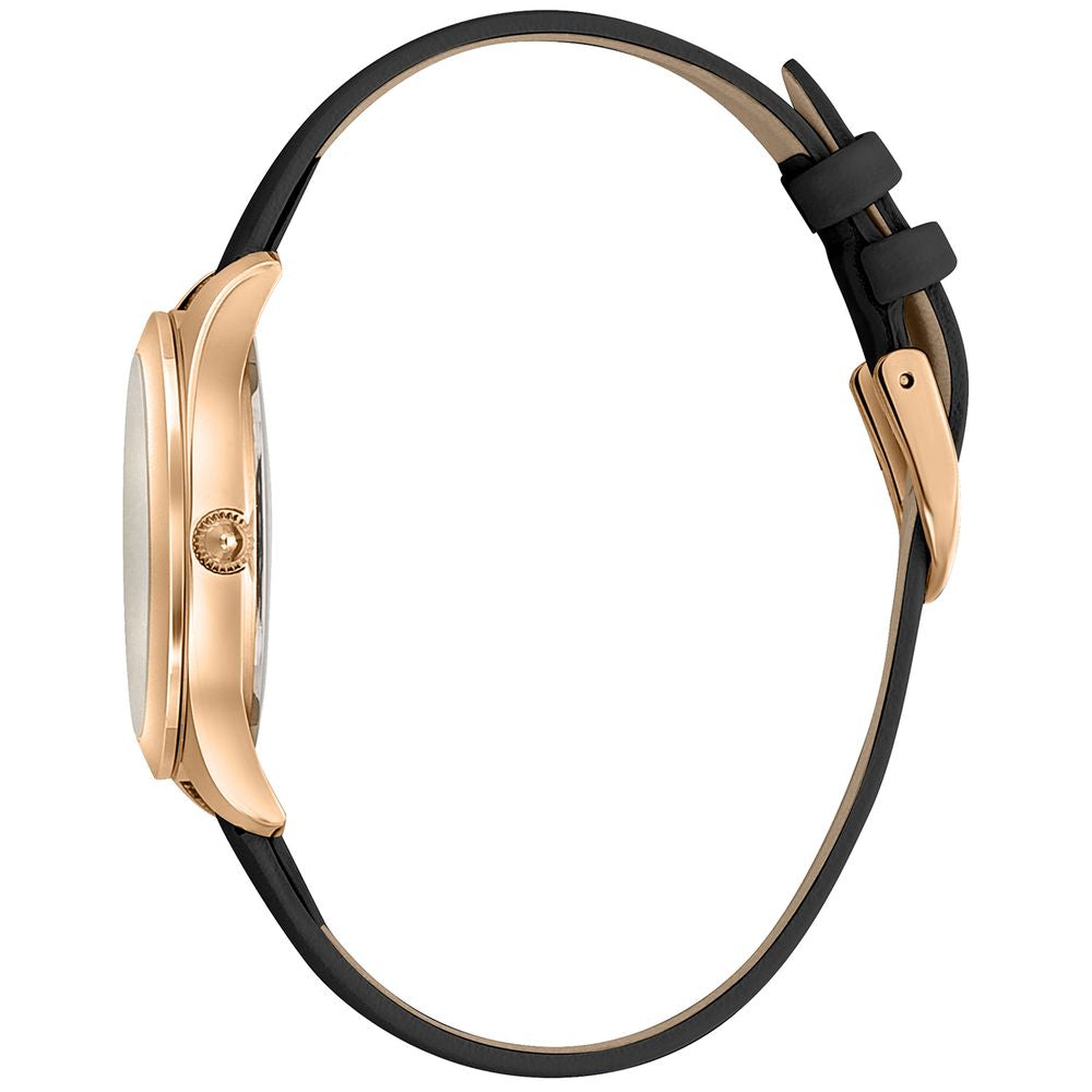 Just Cavalli Black Leather Dress Watch