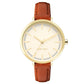 Nine West Brown Leather Dress Watch