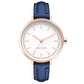 Nine West Blue Leather Dress Watch