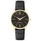 Nine West Black Leather Dress Watch
