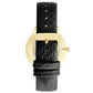 Nine West Black Leather Dress Watch