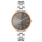Nine West Gray Metal Dress Watch