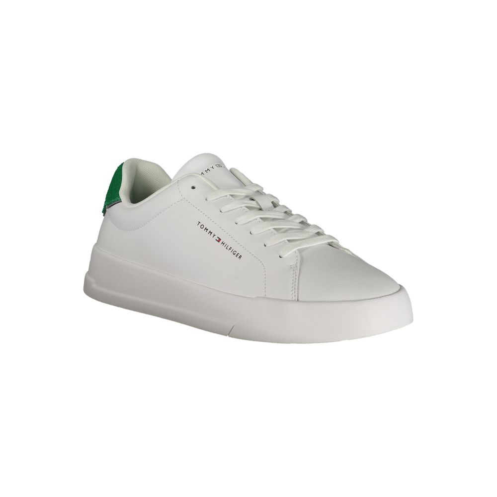 Tommy Hilfiger White Polyurethane Men Sneaker