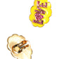 Dolce & Gabbana Gold Brass LOVE Cartoon Crystal Clip-On Jewelry  Earrings