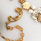 Dolce & Gabbana Gold Ceramic Crystal Cherub Baroque Pendant Necklace