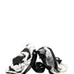 Dolce & Gabbana Black White Silk Floral Lace Crystal Accessory Hair Claw