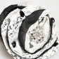 Dolce & Gabbana Black White Silk Floral Lace Crystal Accessory Hair Claw