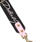Dolce & Gabbana Strap Black Pink Canvas Heart Logo Bag Accessory Shoulder