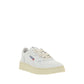 Autry White Calf Leather Bos Taurus Low Top Sneakers
