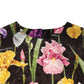 Dolce & Gabbana Black Floral Brocade A-line Mini Dress