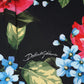 Dolce & Gabbana Black Floral Print Viscose Sheath Midi Dress
