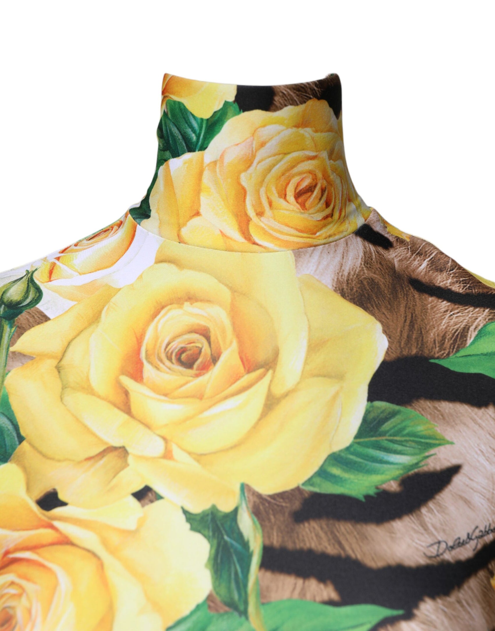 Dolce & Gabbana Multicolor Floral Print Sheath Mini Dress
