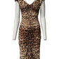 Dolce & Gabbana Brown Leopard Sleeveless Sheath Midi Dress