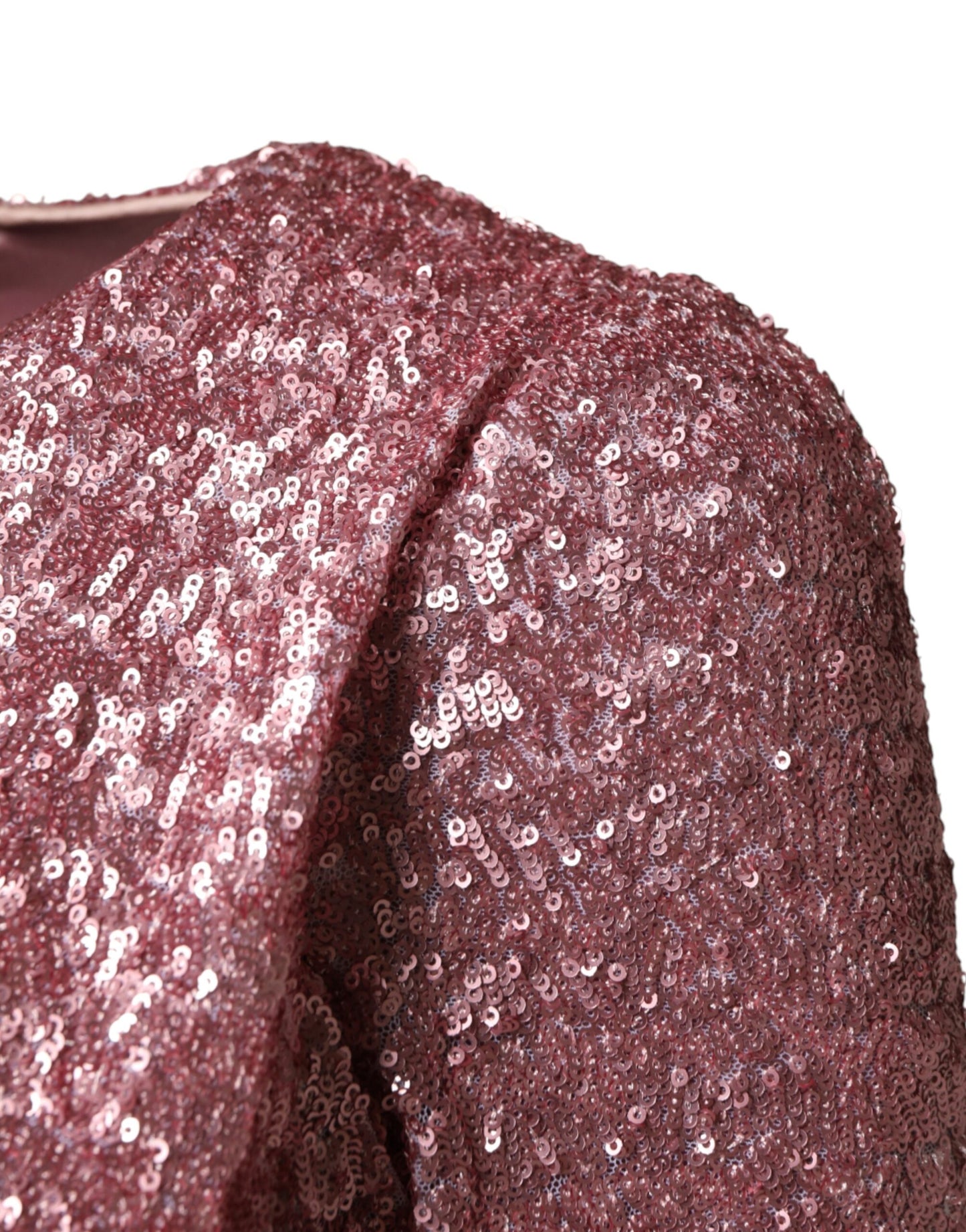 Dolce & Gabbana Pink Sequinned Mermaid Long Gown Dress