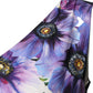 Dolce & Gabbana Purple Anemone Print Pleated Midi Dress
