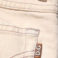 Dolce & Gabbana Beige Low Waist Cotton Slim Fit Denim Trousers Jeans