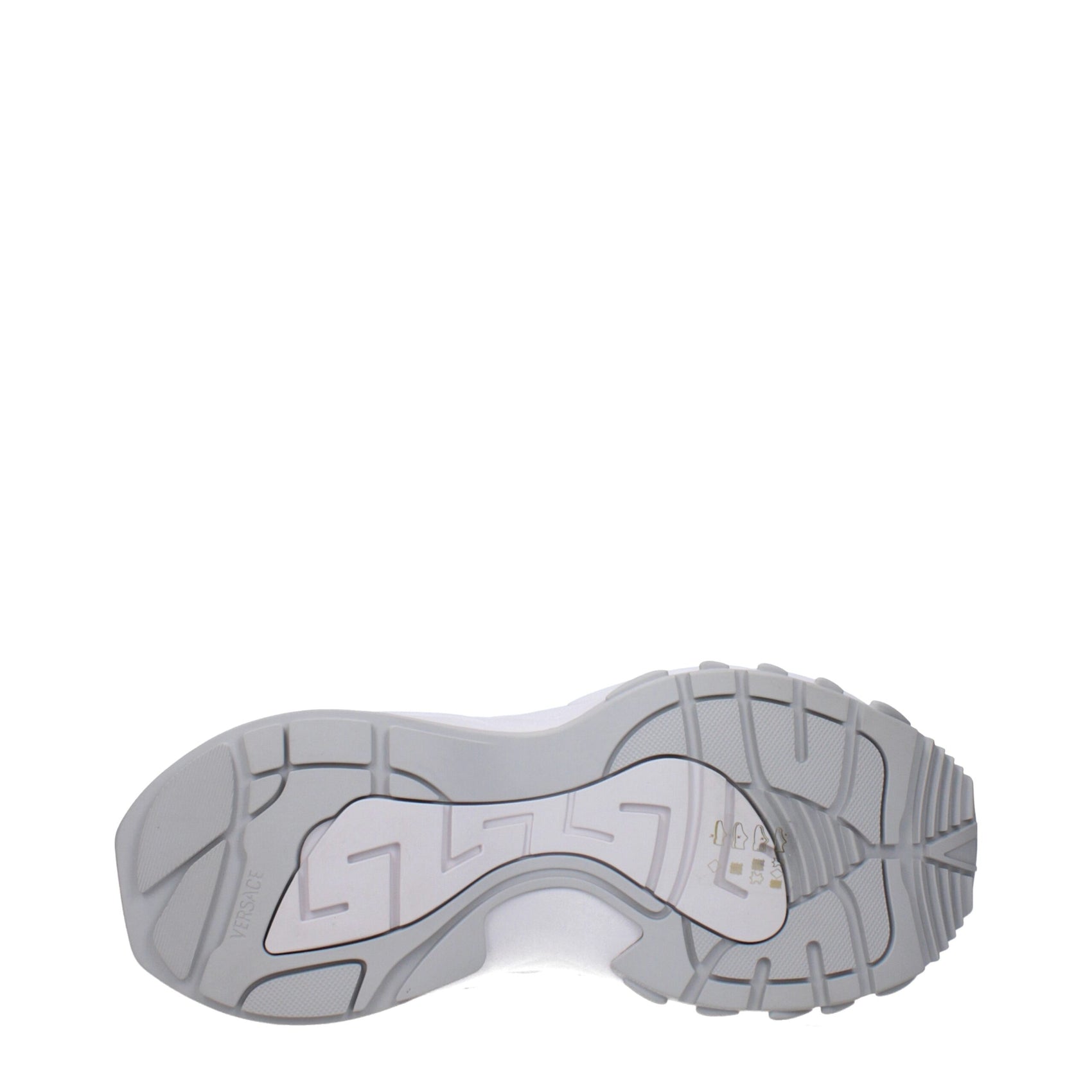 Versace White Fabric Chunky Sneakers