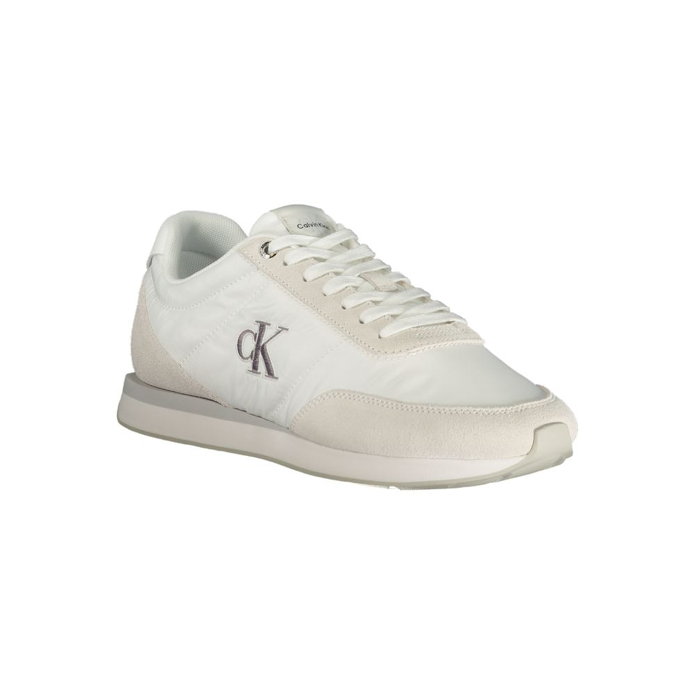 Calvin Klein White Recycled Polyester Men Sneaker