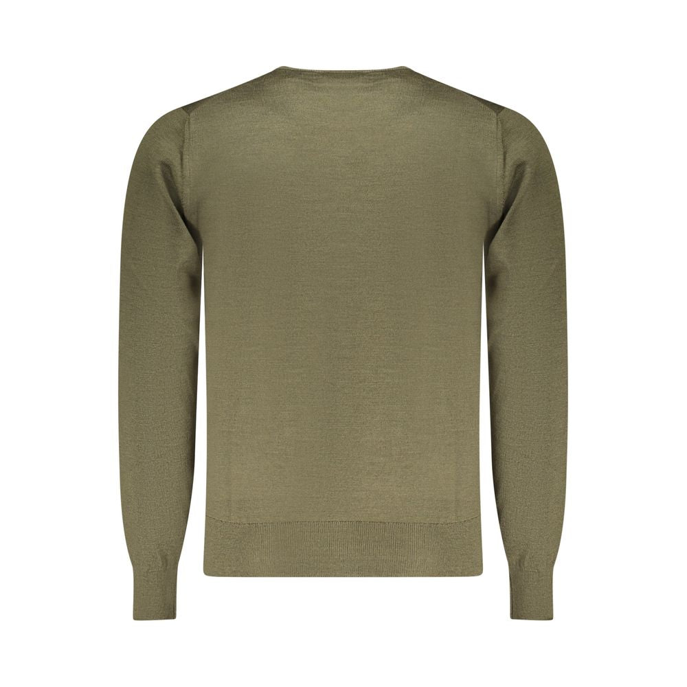 K-WAY Green Wool Men Sweater