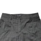 Dolce & Gabbana Dark Gray Check Tartan VirginWool Dress Pants