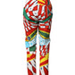 Dolce & Gabbana Multicolor Geometric Pattern Straight Pants