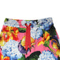 Dolce & Gabbana Multicolor Floral Mid Waist Jogger Pants