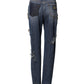 Dolce & Gabbana Blue Cotton Rhinestone Embellish Denim Jeans